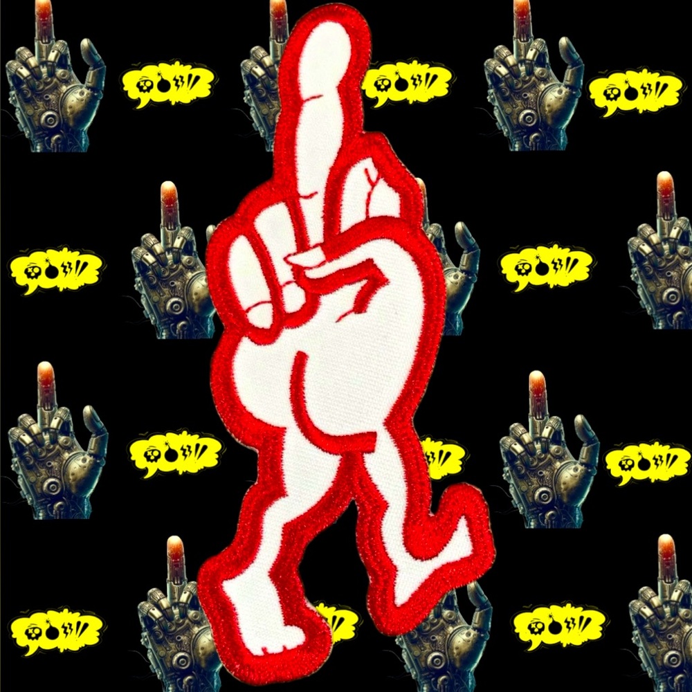 Vintage Walking Middle Finger Patch – Because Some People Deserve a Silent F U